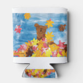 KidsArt für CHOC - Herbstlaub Bär Dosenkühler (Rückseite)