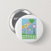 KidsArt für CHOC - Herzen mit Picketzaun Button (Vorne & Hinten)