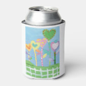 KidsArt für CHOC - Herzen mit Picketzaun Dosenkühler (Kanne Vorderseite)