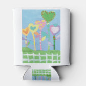 KidsArt für CHOC - Herzen mit Picketzaun Dosenkühler (Rückseite)