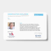 KidsArt für CHOC - Unterwasser-Explorer Ausweis (Rückseite)