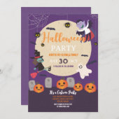 KidsCostume Halloween-Party Pumpkins Geister Einladung (Vorne/Hinten)