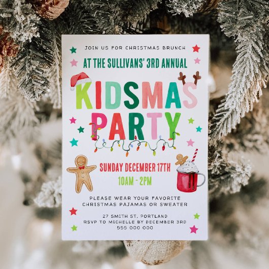 Kidsmas Christmas Party Invitation Einladung