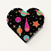 Kids's Back to School Space Rocket Muster Notizblock (Rückseite)