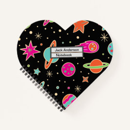 Kids's Back to School Space Rocket Muster Notizblock