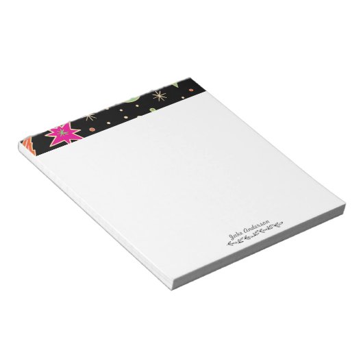 Kids's Back to School Space Rocket Muster Notizblock (angewinkelt)