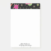 Kids's Back to School Space Rocket Muster  Post-it Klebezettel (Vorderseite)