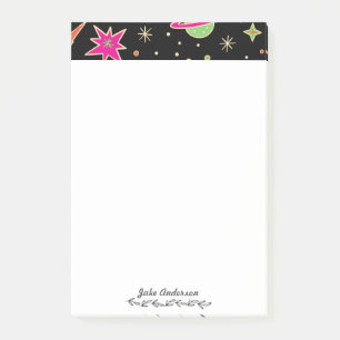 Kids's Back to School Space Rocket Muster  Post-it Klebezettel