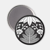 Kiefer, Bambus-Blätter, Volumen Magnet (Vorderseite/Rückseite)