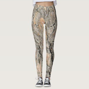 Kiefer-Barken-Tarnung Leggings