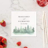 Kiefer Berg Rustikale Hochzeit Papier Serviette (Beispiel)