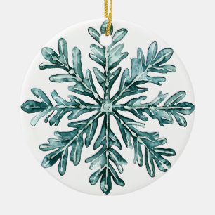 Kiefer Frost Schneeflocken Ornamente Grün Winter