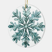 Kiefer Frost Schneeflocken Ornamente | Grün Winter (Links)