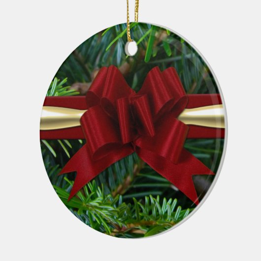 Kiefer/Gold/roter Bogen Keramikornament (Links)