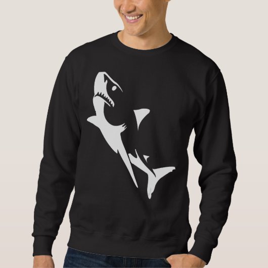Kiefer Hai Angriff Grafik und Summer Beach Sweatshirt (Vorderseite)