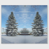 Kiefer im Schnee Geschenkpapier (Flach)