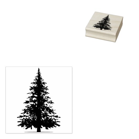 Kiefer, immergrüner Baum, Weihnachtsbaum Gummistempel (Stempel)