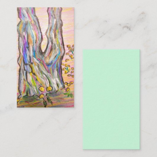 Kiefer mit Löwenzahn Visitenkarte (Vorne/Hinten)