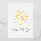 Kiefer | Modernes Unternehmen Folien Feiertagskarte (Vorderseite)