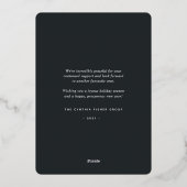 Kiefer | Modernes Unternehmen Folien Feiertagskarte (Rückseite)