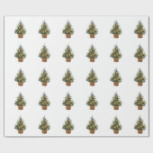 Kiefer,Orange Geschenkpapier (Flach)