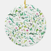 Kiefer, Stechpalme u. Sugarplums Keramik Ornament (Hinten)