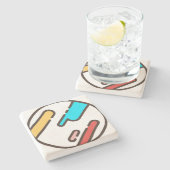 Kiefer Steinuntersetzer (Seitenansicht)