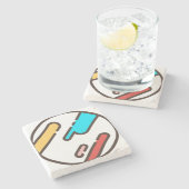 Kiefer Steinuntersetzer (Seitenansicht)