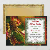 Kiefer und Bows Weihnachtseinladungen Einladung (Vorne/Hinten)