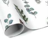Kiefer und Eukalyptus-Packpapier Geschenkpapier (Rolleneckpunkt)