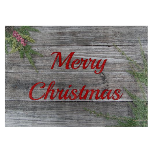 Kiefer und gewittertes Holzglasspanplatte Schneidebrett (Vorderseite)