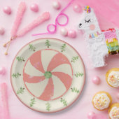 Kiefer und Pfefferminz Pappteller (Party)