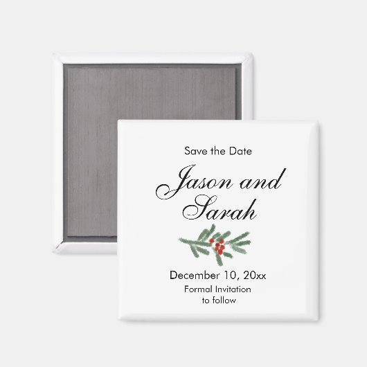 Kiefer und Preiselbeere | SAVE THE DATE | Magnet (Vorderseite/Rückseite)