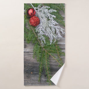 Kiefer- und Wetterbeet-Weihnachtshandtuch-Set Badhandtuch Set