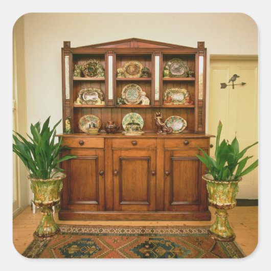 Kiefer- und Zederndresser Quadratischer Aufkleber (Vorderseite)