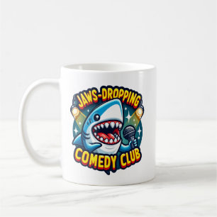 Kieferfallender Stand-Up: Hai im Comedy Club Kaffeetasse