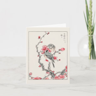 Kieferfink und Pflaumenbaum - Japanische Tradition Karte