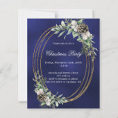 Kiefergrün Blau Weihnachtszeit Party Einladung (Vorderseite)