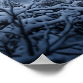 Kieferhirsch Winterdämmerung Poster (Ecke)