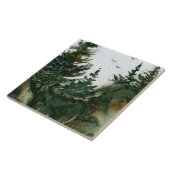 Kiefern auf Felsen mit Vögeln im Fluganland Fliese (Seite)