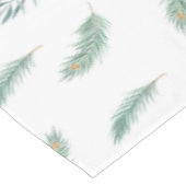Kiefern-Beeren-Weihnachtsgrün-Aquarell-Tischdecken Tischdecke (Schrägansicht)