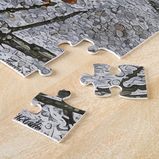 Kiefern im Schnee Puzzle (Seite)