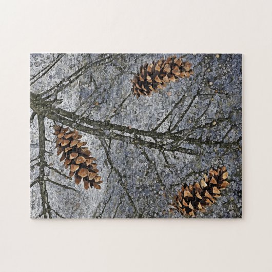 Kiefern im Schnee Puzzle (Horizontal)