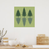 Kiefern im Wald Poster (Küche)