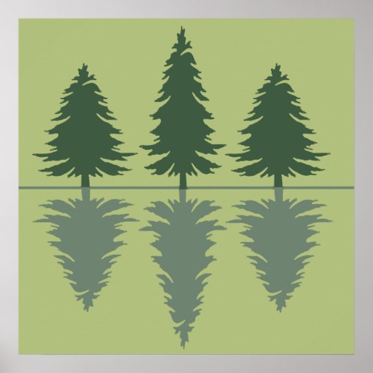Kiefern im Wald Poster (Vorne)
