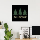 Kiefern im Wald Poster (Heimbüro)