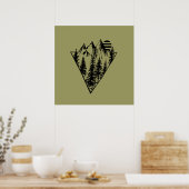 Kiefern in den Wald Poster (Küche)