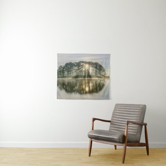 Kiefern-InselSunray Wandteppich (Beispiel (Horizontal))