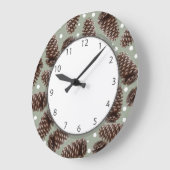 Kiefern-Kegel Große Wanduhr (Winkel)