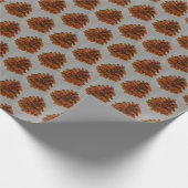Kiefern-Kegel-Packpapier Geschenkpapier (Ecke)
